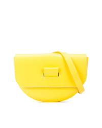 Yellow Leather Fanny Pack