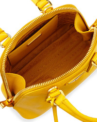 Prada Mini Saffiano Proade Bag Yellow