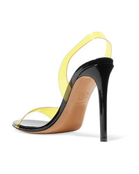 Alexandre Vauthier Amber Ghost Patent Leather And Pvc Sandals