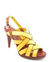 Cole Haan Air Kennedyanksand Yellow Leather Dress Sandals Shoes