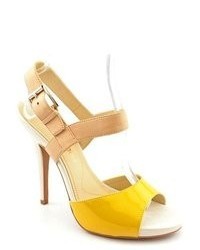 Luxury Rebel Judith Yellow Patent Leather Dress Sandals Shoes