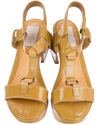Lanvin Patent Leather Platform Sandals