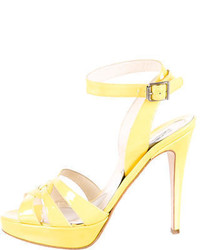 Brian Atwood Patent Leather Sandals