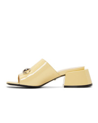 Gucci Yellow Patent Lexi Heel Sandals