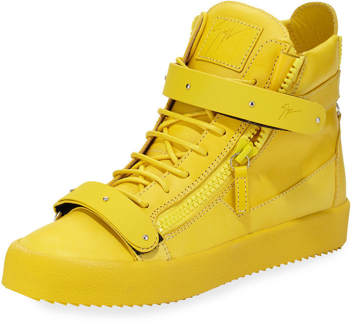 giuseppe zanotti yellow sneakers