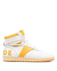 Rhude Logo Patch High Top Sneakers