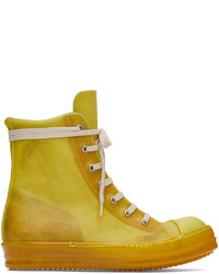 Rick Owens Yellow Transparent Sneakers
