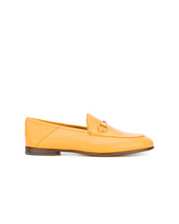 Gucci Orange Brixton Leather Loafers