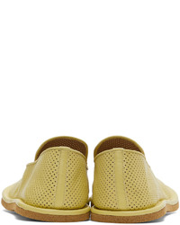 Dries Van Noten Yellow Leather Loafers