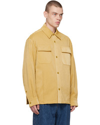 Solid Homme Yellow Button Up Shirt