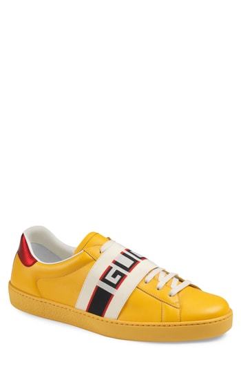 Gucci New Ace Stripe Leather Sneaker, $650 Nordstrom Lookastic