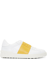 Valentino White Yellow Open Sneakers