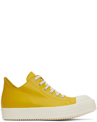 Rick Owens Yellow Low Sneakers