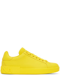 Dolce & Gabbana Yellow Portofino Sneakers