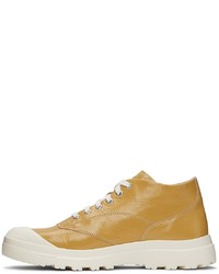 Our Legacy Yellow Tar Dip Mid Sneakers
