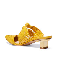 Cult Gaia Paige Knotted Leather Mules