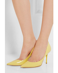Jimmy Choo Agnes Patent Leather Pumps Pastel Yellow