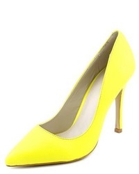 Aldo Brentanella Pointed Toe Leather Yellow Heels