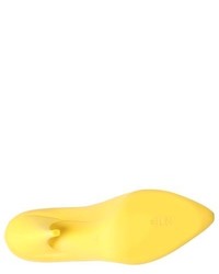 Moschino 100mm Rubberized Leather Pumps
