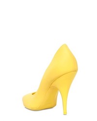 Moschino 100mm Rubberized Leather Pumps