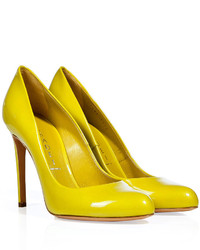 Casadei Pearly Yellow Patent Leather Pumps