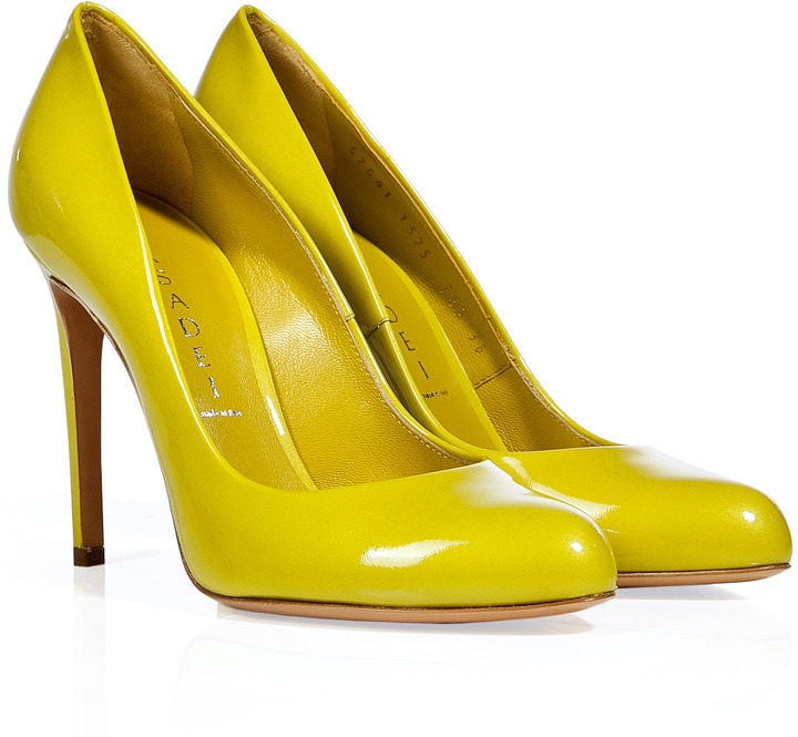 Casadei Pearly Yellow Patent Leather 