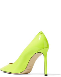 Jimmy Choo Romy 100 Patent Leather Pumps Bright Yellow