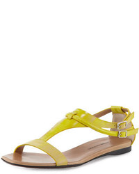 CNC Costume National Costume National T Strap Leather Sandal Yellow