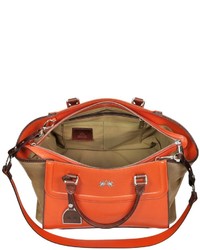 La Martina Alfonsina Color Block Leather Satchel Bag