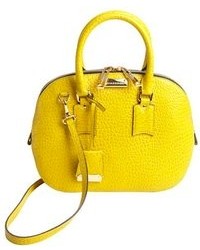 Burberry Bright Yellow Leather Vintage Small Orchard Bowling Bag