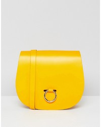 Leather Satchel Company The Saddle Bag With Bull Ring Closure