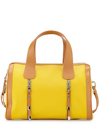 Charles Jourdan Vivianne Leather Satchel Bag Yellow