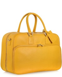 Giorgio Fedon 1919 Travel Yellow Leather Double Handle Carry On