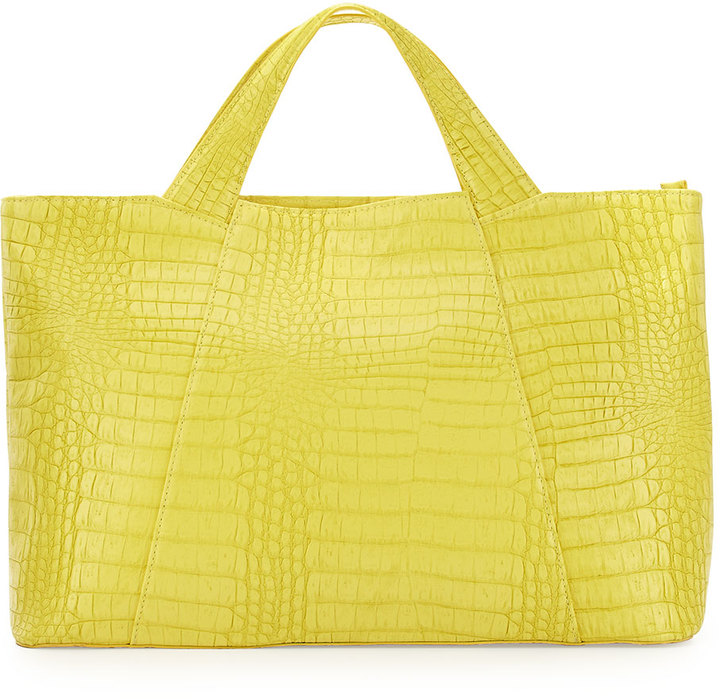 yellow croc bag