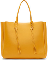 Lanvin Golden Yellow Calf Leather Fringed Shopper Bag