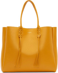 Lanvin Golden Yellow Calf Leather Fringed Shopper Bag