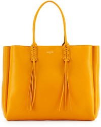 Lanvin Leather Fringe Tote Bag Yellow