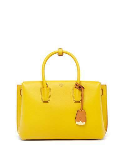 yellow mcm bag