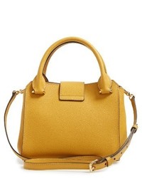 Burberry Small Calfskin Leather Tote Yellow