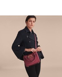 Burberry The Small Buckle Tote In Grainy Leather