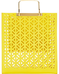 Sophie Hulme Yellow Cut Out Large Dora Tote