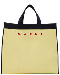 Marni Yellow Large Knit Shopping Tote