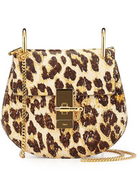 Chloé Chloe Drew Mini Shoulder Bag Leopard