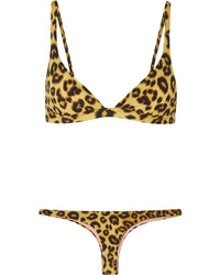 Yellow Leopard Bikini Top
