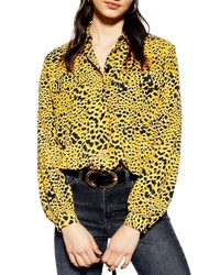 Yellow Leopard Dress Shirt