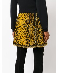Versace Vintage Leopard Print Mini Skirt