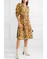 Marc Jacobs Leopard Print Taffeta Dress