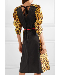 Marc Jacobs Leopard Print Taffeta Dress
