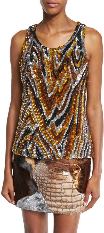 sequin animal print