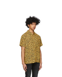 R13 Yellow And Black Leopard Tony Shirt